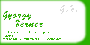 gyorgy herner business card