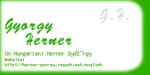 gyorgy herner business card